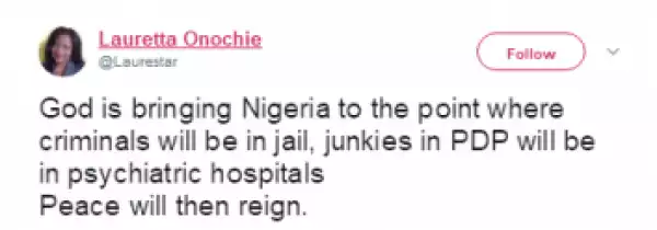 "God Is Bringing Nigeria To The Point Where Junkies..." - Lauretta Onochie Slams Femi Fani-Kayode